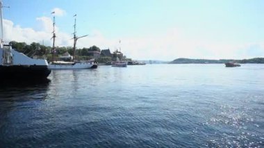 Oslo iskele ile deniz araçları.