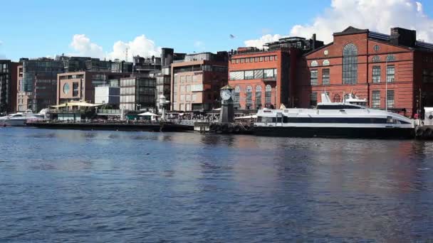 奥斯陆城市风景在夏天 — 图库视频影像