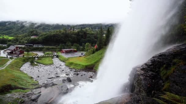 Waterval Noorwegen Zomer — Stockvideo