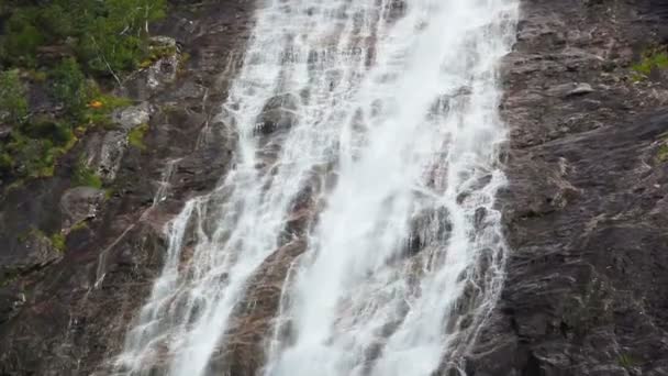 Красивый Водопад Норвегии — стоковое видео