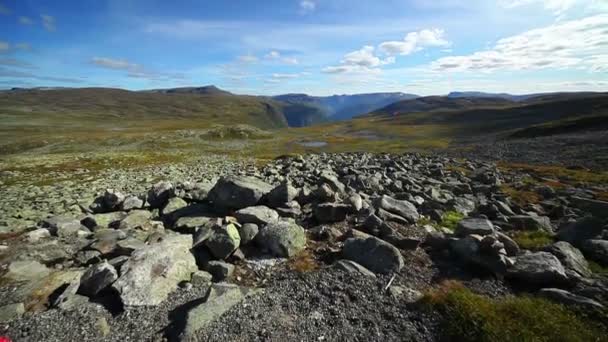 Norwegia Góry Krajobraz Lecie — Wideo stockowe