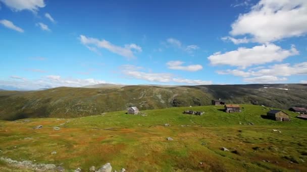 挪威山全景在夏天 — 图库视频影像