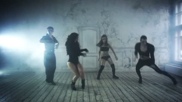 Zespół Profesjonalnych Sexy Taniec — Wideo stockowe