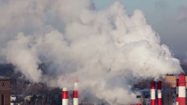 Városi Csövek Füst — Stock videók