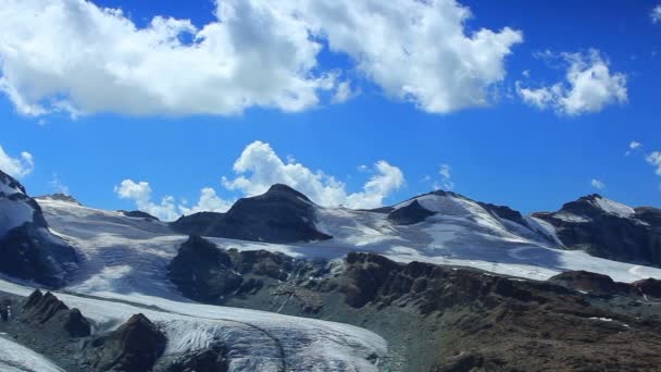 Panorama Des Hautes Montagnes Des Alpes — Video