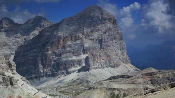 Panorama Las Montañas Dolomitas Verano — Vídeos de Stock