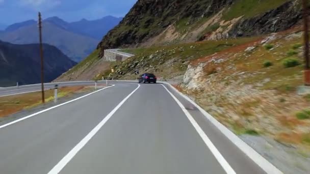 Busreizen Alpen Snelle Beweging — Stockvideo