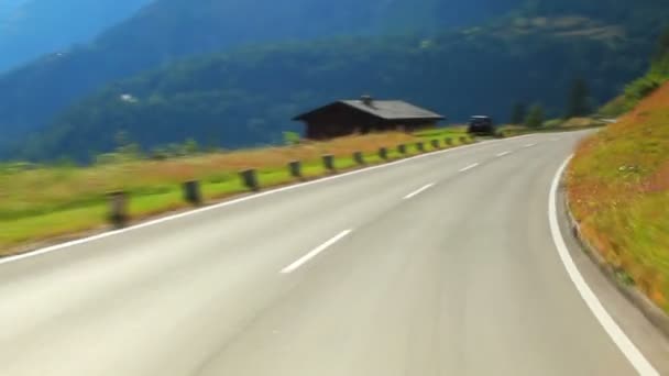 Viajes Por Carretera Los Alpes Movimiento Rápido — Vídeos de Stock
