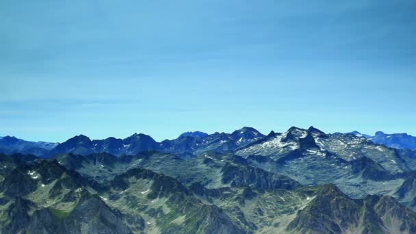 Pyreneeën Panorama Van Bergen Zomer — Stockvideo