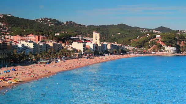 Lloret Mar Hiszpania Plaża — Wideo stockowe