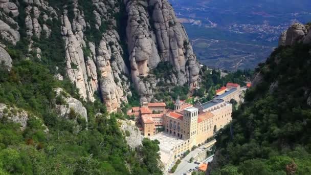 Montserrat Montanha Abadia — Vídeo de Stock