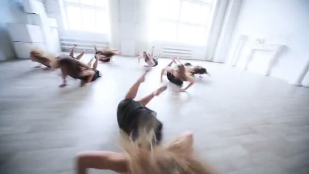 Mulheres Equipe Dança Clip — Vídeo de Stock