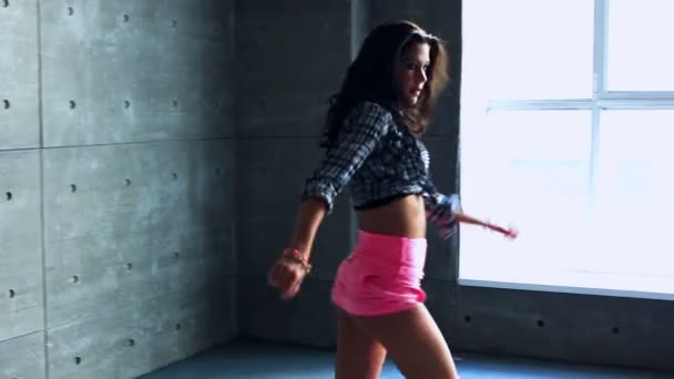 Genç Seksi Kadın Dans — Stok video