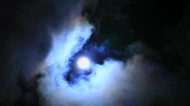 Cielo Notturno Con Luna — Video Stock