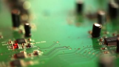 bilgisayar çipi yakın çekim.