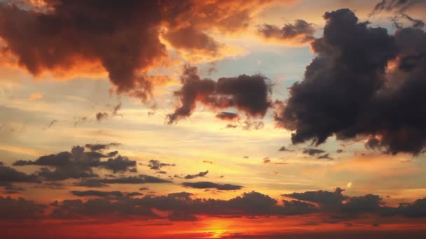 Червоний Захід Сонця Влітку — стокове відео