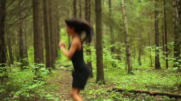 Mujer Joven Haciendo Ejercicios Deportivos — Vídeos de Stock