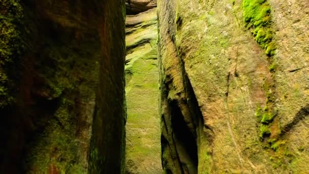 Пещеры Горы Adrspach Czech — стоковое видео
