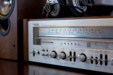 Ontario, Kanada - 3 Mart 2019 - Technics Vintage Audio Stereo 