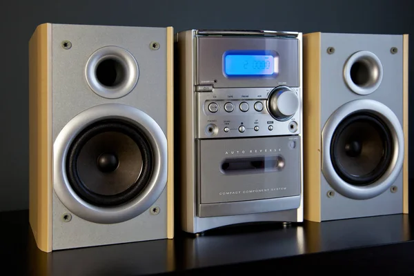 Ljud kompakt komponent mini stereo system — Stockfoto