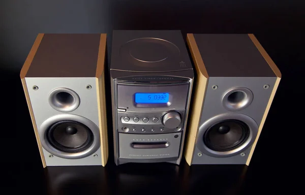 Ljud kompakt komponent mini stereo system — Stockfoto