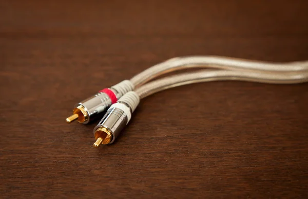Composant Inter Connect câble de fil audio avec prise mâle RCA — Photo