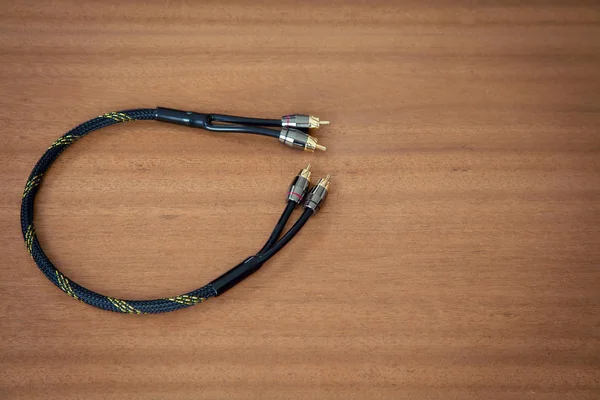 Componente Cable de cable de audio Inter Connect con enchufe macho RCA —  Fotos de Stock