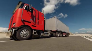 Kamyon sürücüsü 3D görüntü