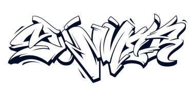 Grafiti vektör orijinal yazı yaz. Yaz kelime grafiti vahşi tarzı tek renkli vektör illüstrasyon izole üzerine beyaz yazılı.