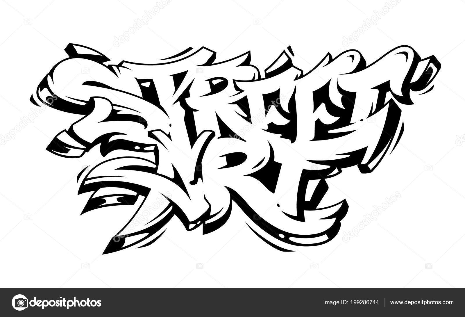 Graffiti Pozadí Bezproblémový Vzor Vektorové Značky Psaní Graffiti Ruční  Styl Stock Vector od © YAYImages 345741488