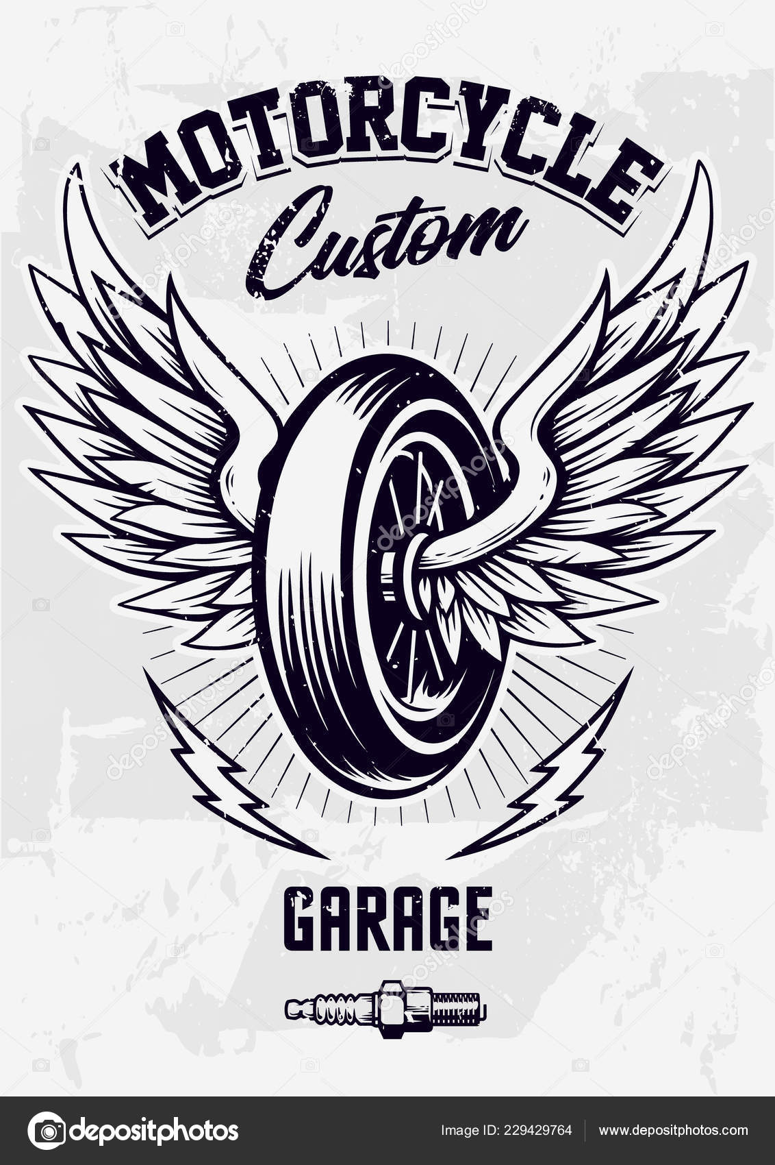 빈티지 디자인 번개와 플러그 포스터 디자인 스톡 벡터 - ©Vecster 229429764, image size:1132x1700