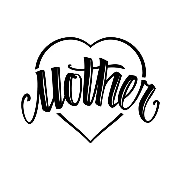 Mother Tattoo Style Vector Lettering — Stock Vector