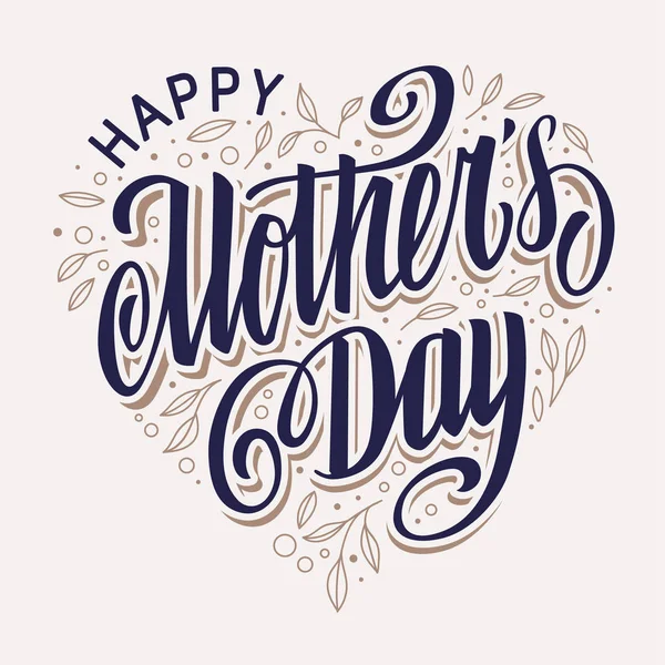 Ημέρα της μητέρας ευχετήρια κάρτα ρετρό σχεδιασμό — Διανυσματικό Αρχείο