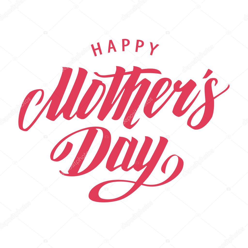 Happy Mother's Day Vector Lettering 
