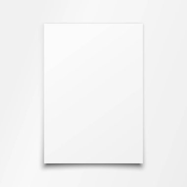 Boş Beyaz Kağıt Levha Vektörü