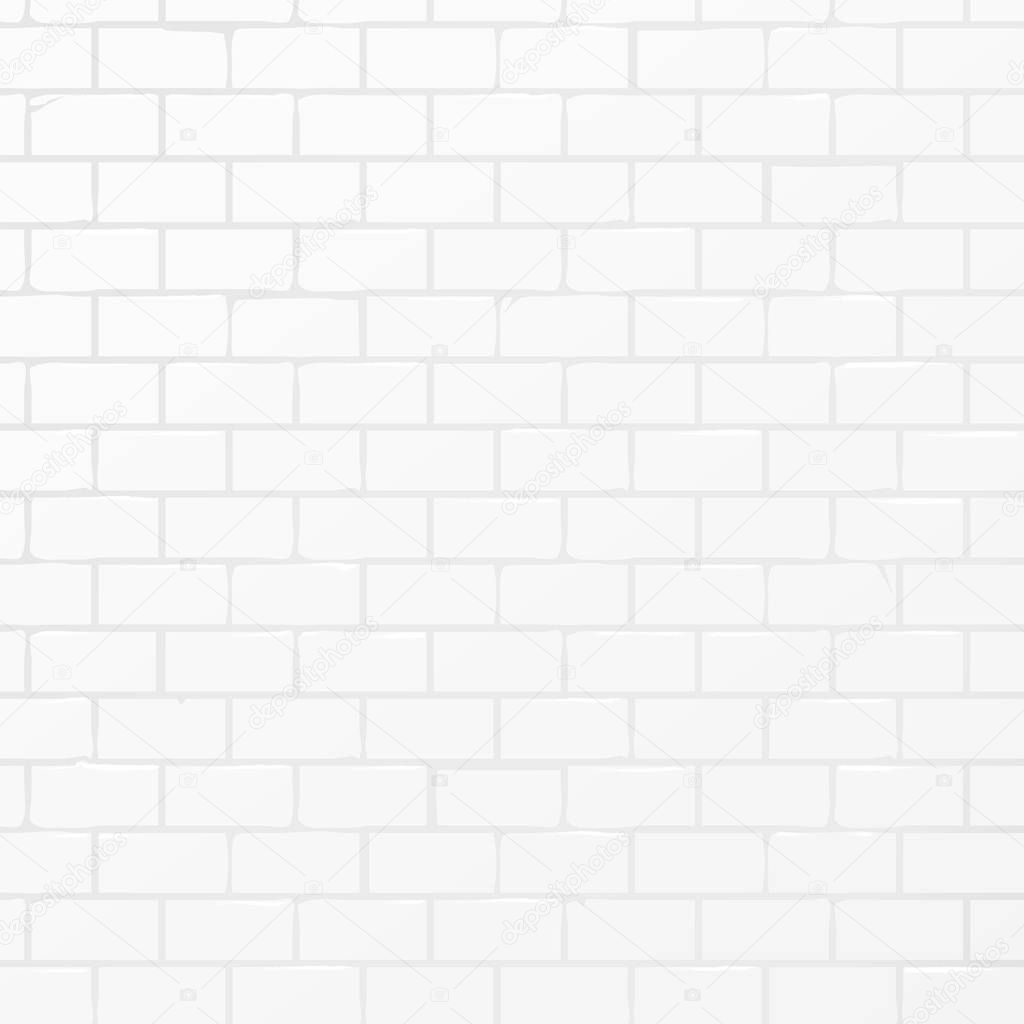 White Brick Wall Vector Background