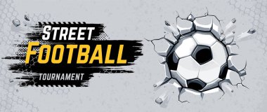 Sokak Futbolu Tasarım Vektör İllüstrasyon