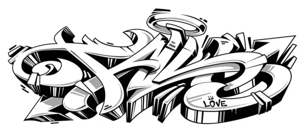 Güz Graffiti Vahşi Stil Vektör — Stok Vektör