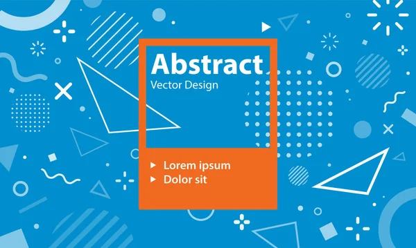 Design Style Memphis Avec Des Formes Géométriques Abstraites Cadre Bannière — Image vectorielle