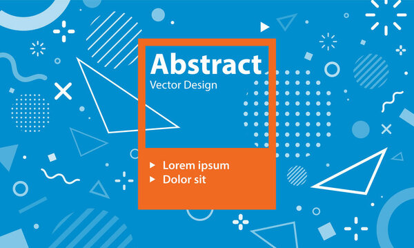 Дизайн в стиле Мемфиса с абстрактными геометрическими формами и баннерной рамкой. Шаблон дизайна в стиле ретро 80-х. Векторная иллюстрация Eps10
.
