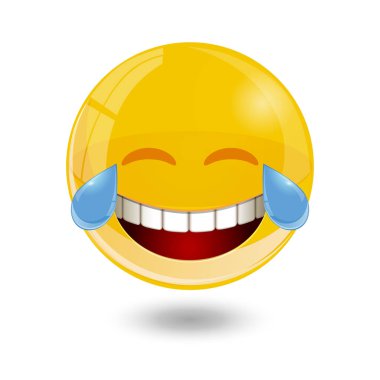 Sarı gülen yüz ifadeleri, emoji, illüstrasyon vektör.