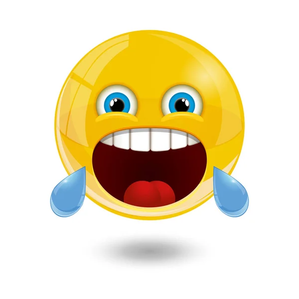 Emoticon smiley gialle, emoji, illustrazione vettoriale . — Vettoriale Stock