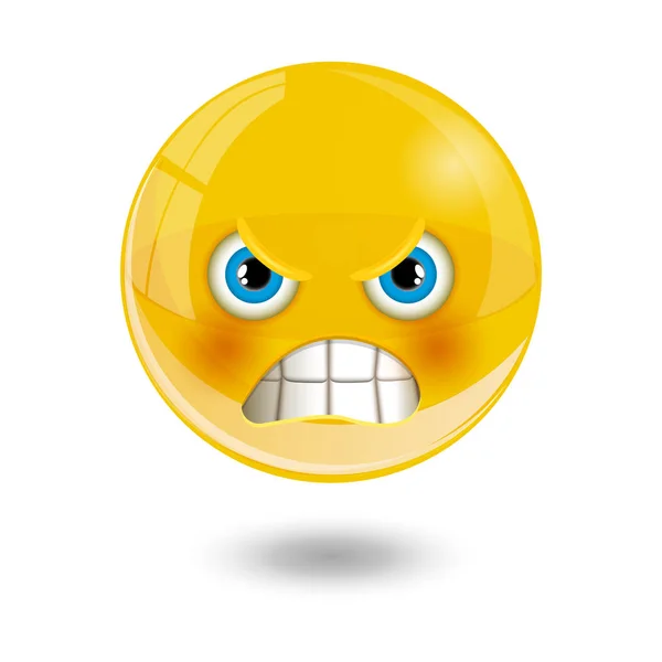 Emoticon smiley gialle, emoji, illustrazione vettoriale . — Vettoriale Stock