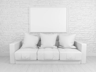 Bir iç Oda görünümünde modern kanepe