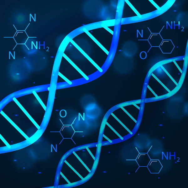 Vector abstract technology science concept DNA futuristic — Stock Vector