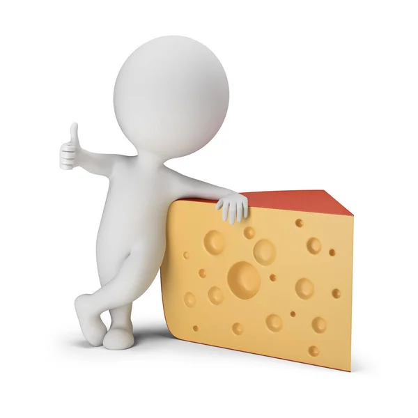 3d piccola gente - formaggio — Foto Stock