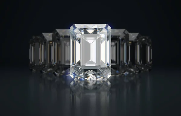 에메랄드 컷 다이아몬드 — 스톡 사진