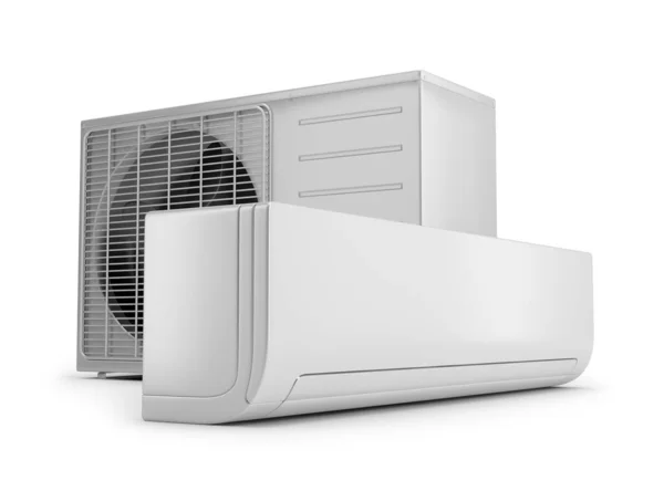 Klimaanlage Für Außen Und Innenräume Bild Weißer Hintergrund lizenzfreie Stockfotos