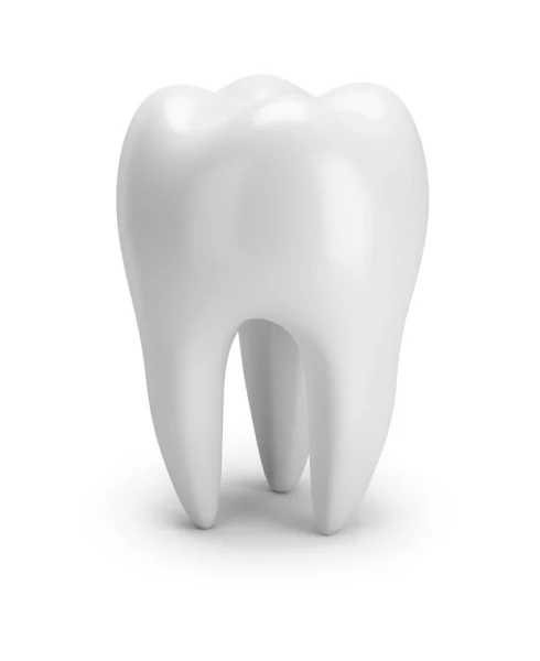 Tooth Three Roots Should Normal Tooth Image White Background — Stock Photo, Image