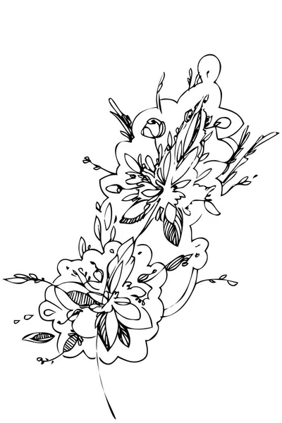 Una Imagen Vectorial Hermoso Fondo Floral Abstracto — Vector de stock